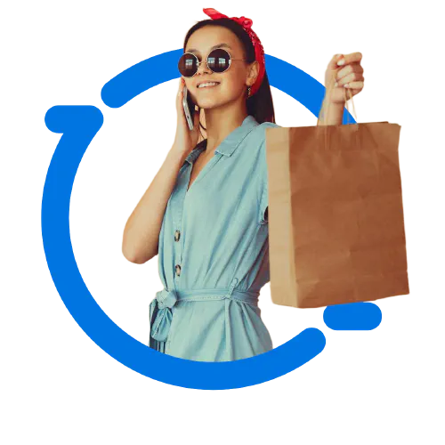 A shopper completing a purchase online.